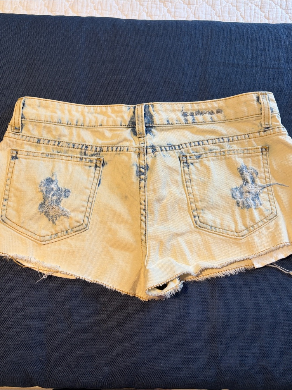 Carmar White Distressed Denim Women’s Shorts